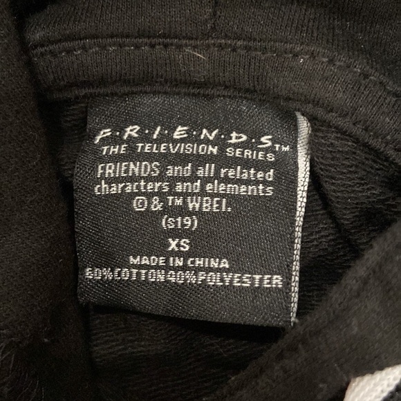 Vintage FRIENDS Graphic Cropped Hoodie size XS - Picture 2 of 4